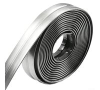 Honseadek Kit completo de burlete de bronce para puerta y ventana con clavos de montaje, se adapta a puertas de entrada exterior, marcos de madera (plateado, 3 cm x 10 m)