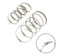 Honseadek Kit de abrazadera de crimpado de arranque de junta de eje, juego de acero inoxidable con bandas cortas bandas grandes para protección de juntas CV, herramientas de mantenimiento de piezas de