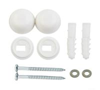 Honseadek Kit de accesorios de montaje en el suelo del inodoro, juego de pernos de anclaje para bidé con cubiertas protectoras para baño, instalación de sartenes de inodoro, fijación segura