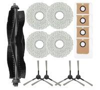 Honseadek Kit de accesorios de repuesto para robot de barrido RCV 5 Plus, cepillo principal, cepillos laterales, paños de fregona y bolsas de polvo compatibles con F