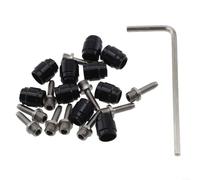 Honseadek Kit de montaje de manguera para frenos hidráulicos SRAM, 10 piezas de oliva y 10 piezas de inserto con llave, compatible con Red 22/Rival 1/Force 1/S700, aluminio (negro)