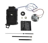 Honseadek Kit de reloj de cuarzo con péndulo de bricolaje cada hora con movimiento para reparación de habitación negra, repuesto para dormitorio o sala de estar, 17 mm, eje de sustancia PP (negro)