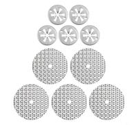 Honseadek Kit de reparación de escudo térmico para automóviles con OEM N90796501 - Incluye 5 hojas de reparación y 5 arandelas de sujeción, color plateado, instalación directa