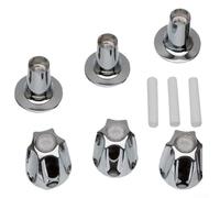 Honseadek Kit de repuesto de perilla de ducha, 3 piezas para grifos de ducha PFISTER Verve, manija de grifo de baño de aleación de zinc con desviador, perilla de ducha plateada