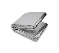 Honseadek Lámina reflectora de calor para radiador, 5 m, lámina aislante de aluminio, ahorro de energía, lámina de barrera térmica, 60 cm x 5 m, color plateado con almohadillas para calefacción