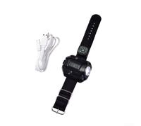 Honseadek Lámpara de muñeca recargable, reloj linterna LED, luz manos libres, luz nocturna para correr, alternativa de linterna frontal de camping, faro Sos, linterna de correa ajustable