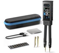 Honseadek LCR-ST2 - Medidor de abrazadera digital LCR ESR 2 en 1 con cables de prueba Kelvin, medición portátil de alta precisión R/C/L, para análisis de componentes SMD (estándar LCR-ST2)