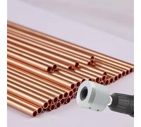 Honseadek Limpiador de tuberías de taladro eléctrico para desbarbado de tubos de cobre, kit de limpieza de tuberías de metal con vástago hexagonal, cepillo de eliminación de óxido para preparación de