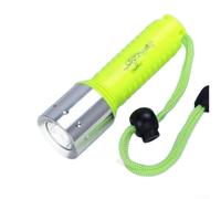 Honseadek Linterna de buceo LED IPX8 impermeable alto lumen | Haz de aleación de aluminio para antorcha para buceo nocturno Pesca Camping Luz compacta verde