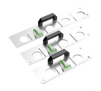 Honseadek Localizador de dibujo de acero inoxidable para instalación de enchufe tipo 86 o 118, herramienta de posicionamiento de plantilla de interruptor de caja inferior de panel 3/4/5 para paredes y