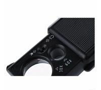Honseadek Lupa plegable portátil con luz LED, lupa de aumento de 30 x 60 x para inspección de joyas, piedras preciosas y relojes por Jewelers Eye