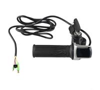 Honseadek Mango del acelerador eléctrico de 36 V, 48 V, 60 V, con bloqueo de llave, indicador de alimentación, metal y plástico, negro, compatible con motocicleta y bicicleta eléctrica (60 V)