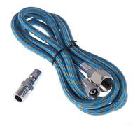 Honseadek Manguera de aerógrafo de nailon de 6 pies, kit de línea de aire BSPT de 1/8 pulgadas con conexión rápida para compresor de aire, tubo de pulverización flexible para pintura, azul, juego de 2