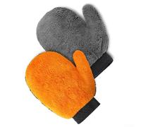 Honseadek Manopla de lavado de coche para limpieza automotriz, guante de microfibra de felpa de forro polar coral, 24 cm, reutilizable y súper absorbente, compatible con C