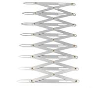 Honseadek Medidor de costura de aluminio ajustable para espaciado de botones, pliegues y broches. Regla de dobladillo expandible de hasta 61 cm. Herramienta de espaciado de sastrería