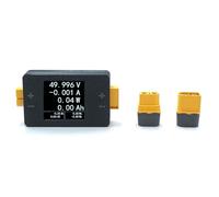 Honseadek Medidor de energía de batería RC Lipo 8-150V 25A/50A con interfaz XT60/XT90, amperímetro bidireccional, medidor de voltaje de corriente, resolución de 0.001V/0.001A (A)