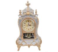 Honseadek Mesa antigua con espacio para la segunda vida - Movimiento silencioso para dormitorio, reloj decorativo, diseño elegante, construcción de abdominales, 28 (blanco)