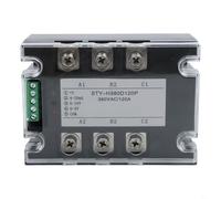 Honseadek Módulo trifásico del regulador del voltaje de CA, regulador de poder del tiristor 380V con la protección contra sobrecorriente, para el equipo de la transformación de los alimentos (120A)