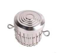 Honseadek Monedero plegable de aleación retráctil con boca dorada, mini bolsa de perfume estilo petaca para artículos esenciales sobre la marcha y organización de artículos pequeños (plateado)