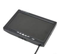 Honseadek Monitor de coche de 7 pulgadas para sistema de cámara de estacionamiento de camiones, pantalla LCD TFT con 2 entradas AV, soporta PAL/NTSC, relación 16:9/4:3, CC 12V/24V compatible con