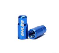 Honseadek Neumático de aleación negra para 2 unidades, aluminio rojo para tubos de av/para bicicleta, cubiertas de válvula de protección contra el polvo y la lluvia en interior de válvula B (azul)