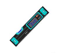 Honseadek Nivel digital con base magnética y pantalla LED, medidor de ángulo de 200/300/400/500 mm para construcción, precisión de ± 0,05°, apagado automático, material ABS (300 mm)