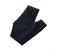 Honseadek Pantalones de pana gruesa con forro polar para hombre | Pantalones de trabajo de pierna recta de invierno, estilo harén, color sólido, longitud completa, para uso diario y