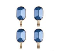 Honseadek Paquete de 4 ganchos de pared para baño, cocina, dormitorio, resistentes y adhesivos, para toallas, abrigos, bolsas, llaves, montaje en puerta sin taladro, plástico, 7.5 x 4 pulgadas (negro)