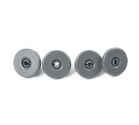 Honseadek Paquete de 4 ruedas para cesta inferior de lavavajillas Zanussi para Favorit Progress para accesorios de lavavajillas Quelle, gris oscuro, 40 x 40 x 8 mm