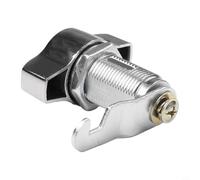 Honseadek Para instalación en puertas, armarios de zinc, sin llave, cerradura simple, cajones de gabinete, candado de aleación, armario, muebles, cerradura de leva plateada, buzón mecánico (30 mm)