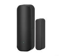 Honseadek Para Zigbee Sensor de puerta y ventana Mini sensor de contacto inalámbrico para sistema de alarma y automatización del hogar inteligente, control de voz, compartir en familia (negro)