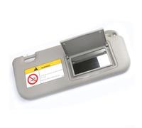 Honseadek Parasol para automóvil con espejo de tocador para Corolla 2014-2019, reemplazo lateral izquierdo y derecho, parasol interior beige, material de PVC, ajuste directo (copiloto gris)