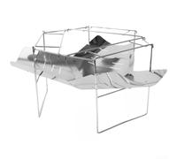Honseadek Parrilla de carbón portátil de acero inoxidable para acampar y | Estufa plegable de camping con sistema de ventilación eficiente, cuenco resistente a la corrosión para quemar leña y al aire