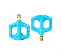 Honseadek Pedales de bicicleta de nailon ligeros con 3 rodamientos sellados, pines antideslizantes, cubierta antipolvo, compatible con bicicletas plegables de carretera y montaña, eje de acero cromado