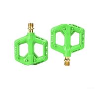 Honseadek Pedales de bicicleta de nailon ligeros con 3 rodamientos sellados, pines antideslizantes, cubierta antipolvo, compatible con bicicletas plegables de carretera y montaña, eje de acero cromado