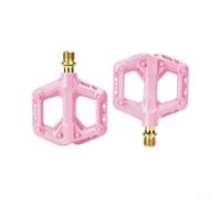 Honseadek Pedales de bicicleta de nailon ligeros con 3 rodamientos sellados, pines antideslizantes, cubierta antipolvo, compatible con bicicletas plegables de carretera y montaña, eje de acero cromado