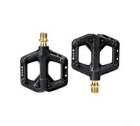 Honseadek Pedales de bicicleta de nailon ligeros con 3 rodamientos sellados, pines antideslizantes, cubierta antipolvo, compatible con bicicletas plegables de carretera y montaña, eje de acero cromado