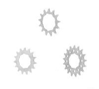 Honseadek Piñón de una sola velocidad 13T de acero inoxidable para kit de conversión de bicicleta de montaña, engranajes fijos casete CNC engranaje (13+15+17T)