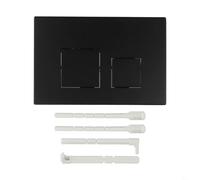 Honseadek Placa de descarga para Geberit Sigma01 Sigma20 Sigma21 Sigma30 Sigma50 UP300, botón de descarga de inodoro de plástico con acabado cromado, compatible con sistemas de inodoro (negro)