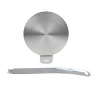 Honseadek Placa difusora de calor de acero inoxidable, para estufa de cerámica y placa de inducción, protector de utensilios de cocina de distribución uniforme del calor para ollas y sartenes (13 cm)