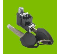 Honseadek Polly DP-4/DP-5/DP-6/DP-9 Series 10 mm eléctrico para caja de batería de bicicleta, cerradura eléctrica y juego de llaves, color plateado y cerradura de seguridad para bicicleta