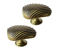 Honseadek Pomo de cajón de conchas marinas, aleación de zinc, armario de aparador, armario de cocina, tiradores de puerta de cocina, decoración (bronce)