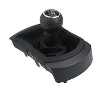 Honseadek Pomo de palanca de cambios para asiento para Ibiza 2002-2010, funda de cambio de transmisión manual de 5/6 velocidades en estilo cuero, actualización interior de plástico ABS negro (5