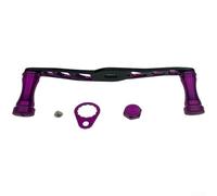 Honseadek Pomo de repuesto para carrete de pesca de 8 x 5 mm para carretes de cebo con cuerpo de aleación de aluminio y mango de 105 mm para un mayor apalancamiento (morado)