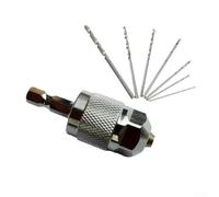 Honseadek Portabrocas de aleación de acero de 1,5 a 6,5 mm con vástago hexagonal para mini amoladora eléctrica de 3,6 mm, abrazadera de tres mandíbulas autocentrante para tareas de perforación de alta