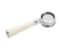 Honseadek Portafiltro sin fondo de 3 orejas de 58 mm para Barsetto, repuesto de cesta de filtro espresso de acero inoxidable, compatible con modelos M5300S EM7200 KF5700 (blanco)