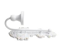 Honseadek Portavelas de pared vintage, candelabro cónico de hierro fundido, acabado blanco antiguo, o decoración de pared para sala de estar, comedor, pasillo o dormitorio (blanco)
