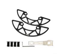 Honseadek Protector de cadena de aleación de aluminio para bicicletas de montaña BCD, cubierta protectora de piñón 30-40T y pieza de repuesto (negro 38-40T)