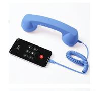 Honseadek Receptor de teléfono vintage tipo C con cable retro estilo fijo, compatible con teléfonos inteligentes y tabletas para decoración de escritorio en casa y oficina