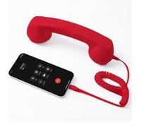 Honseadek Receptor de teléfono vintage tipo C con cable retro estilo fijo, compatible con teléfonos inteligentes y tabletas para decoración de escritorio en casa y oficina